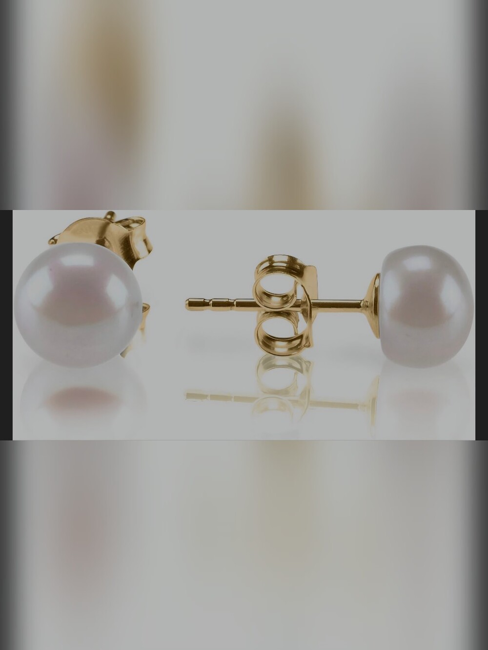 Pearl Earrings With Sterling Silver Fixings Marked 925 On Butterfly Clasp